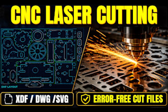 design dxf vector files for cnc laser cutting, plasma, and router