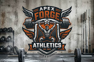 design a powerful weightlifting logo for your fitness brand