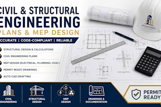 be your civil, structural engineering plan and mep design
