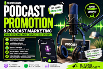 do organic podcast promotion and podcast marketing get download spotify growth