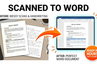retype scanned documents and pdfs to word with exact formatting