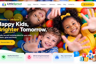 design a professional school website for education and academy