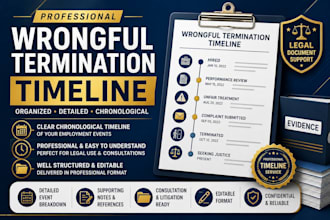 prepare a professional wrongful termination timeline