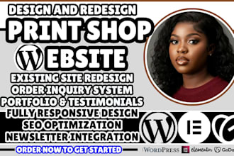 print shop website printing company website, print website redesign, print store