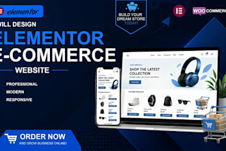 design and redesign a professional elementor ecommerce website