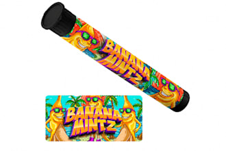 design premium cannabis pre roll labels, weed packaging, and custom cbd labels
