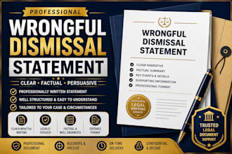 write your wrongful dismissal statement professionally