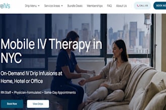 design wix iv hydration website iv therapy vitamin infusion drip clinic website