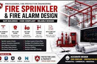design fire suppression systems, layouts fire sprinkler and standpipe plans