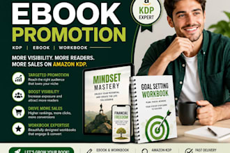 promote and advertise your book  and ebook on amazon kdp ads, and marketing
