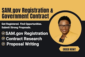 do sam gov registration, obtain uei and write government contract proposals