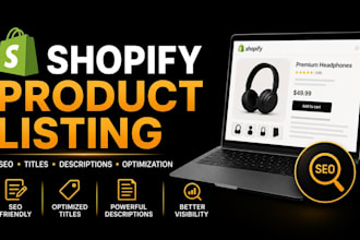 do professional shopify product listing