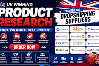do UK dropshipping product research with fast shipping