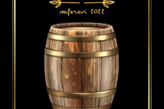 design a premium wine label for your bottle