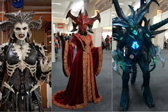create custom halloween horror cosplay costumes and scary character outfit