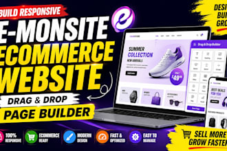 build responsive ecommerce e monsite website and drag and drop page builder