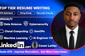 write top tier data science, cybersecurity, devops, ml, cloud, ai cv and resume
