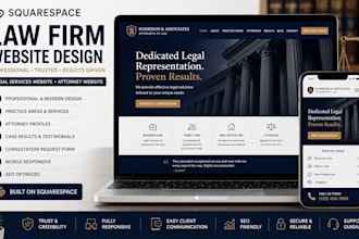 design squarespace law firm website legal service website attorney website