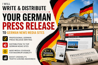 write and distribute your german press release to german news media sites