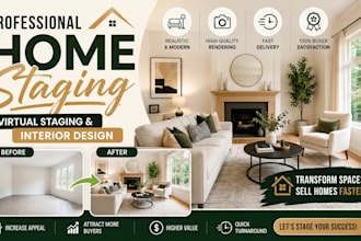 do professional home staging, virtual staging and interior design