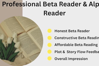 alpha read beta read and critique your novel book