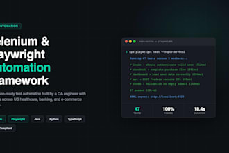 build a selenium or playwright test automation framework for your web app