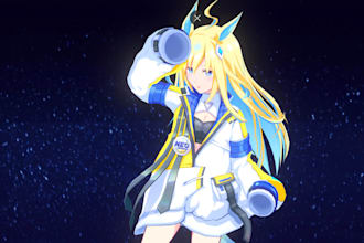 create, edit, fix 3d character for 3d rigging, vr character, anime, mmd, vroid