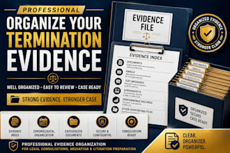organize your wrongful termination evidence professionally