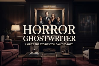 ghostwrite horror novel, story, ebook or rewrite