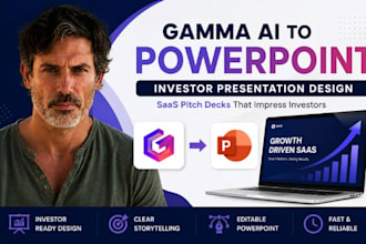 redesign your gamma ai saas investor presentation into powerpoint PPT