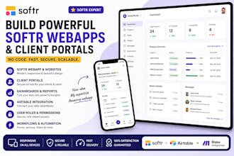 build a softr webapp, client portal or dashboard