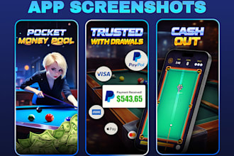 design app store screenshots for mobile games and apps