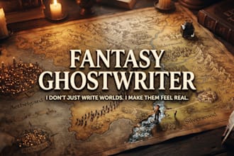 ghostwrite fantasy novel, story, ebook or rewrite