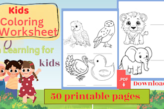 create printable coloring worksheets for kids