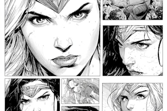manga comic book illustration or webtoon cover