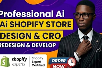 build shopify store ai powered ecommerce website cro ai shopify store redesign