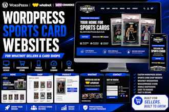 build a wordpress website for sports card shops and whatnot sellers
