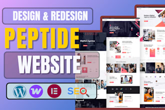 build supplement website, peptide ecommerce website, design peptide website