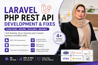 develop or fix laravel PHP rest apis and backend features
