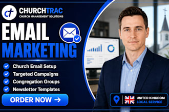set up churchtrac email marketing churchtrac church management congregation
