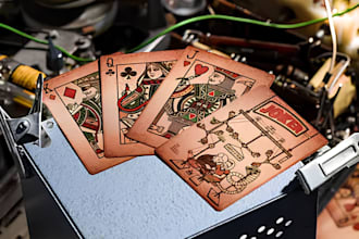 custom card game design board game illustration 54 poker card deck card box