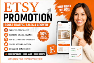 boost etsy shop sales, etsy shop promotion, etsy listing and etsy SEO