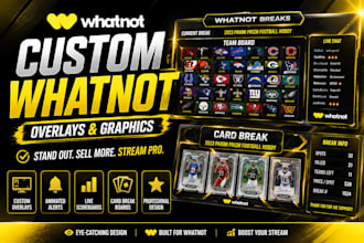 design a custom whatnot scoreboard for your live stream auction and card breaks
