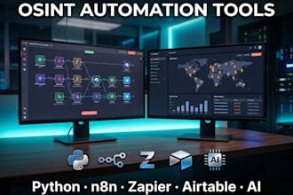 build custom osint automation tools and python scrapers