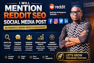 mention reddit seo social media post to promote brand website management