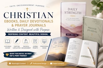 write and design christian daily devotionals, prayer journals and ebooks