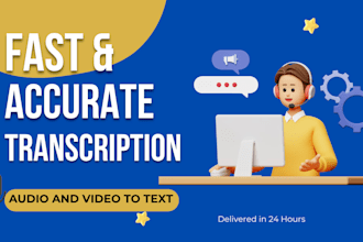 transcribe 5 minutes of audio or video text