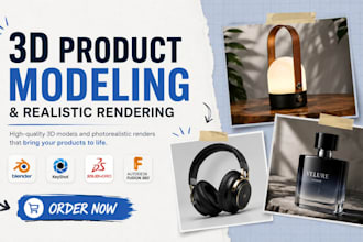 do 3d product modeling and realistic 3d rendering for amazon