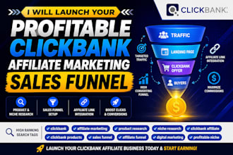 launch your profitable clickbank affiliate marketing sales funnels