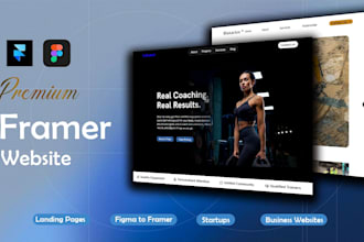 design a framer website, framer landing page, figma to framer